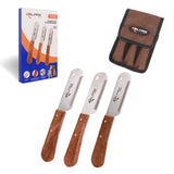Elmax Pro  Professional Stripping Knife For Dogs (Pack Of 3), Best For Removing Unwanted Undercoat (Right-Handed, Rosewood)
