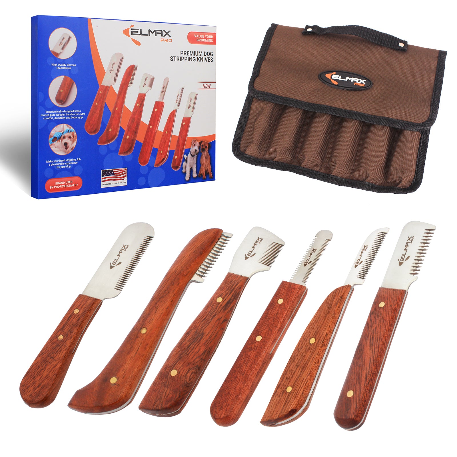 Elmax Tools Elmax Pro Stripping Knife For Dogs (Pack Of 6), Best For Removing Unde ...