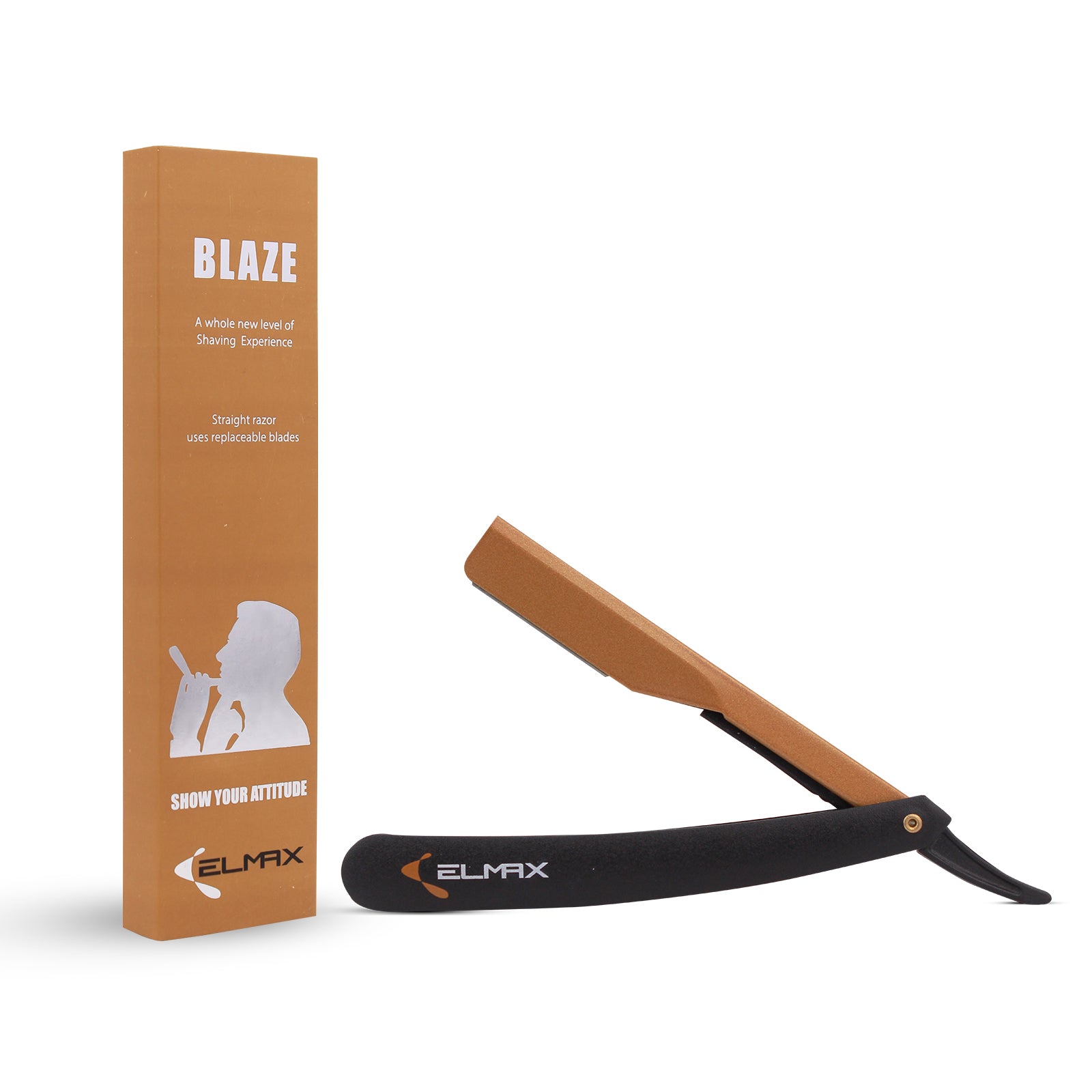 Elmax Blaze Cut Throat Razor For Men - Premium Quality Straight Edge R ...